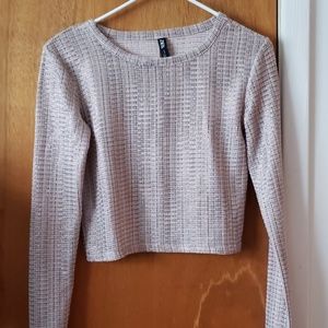 Zara Glitter See-through Crop Top